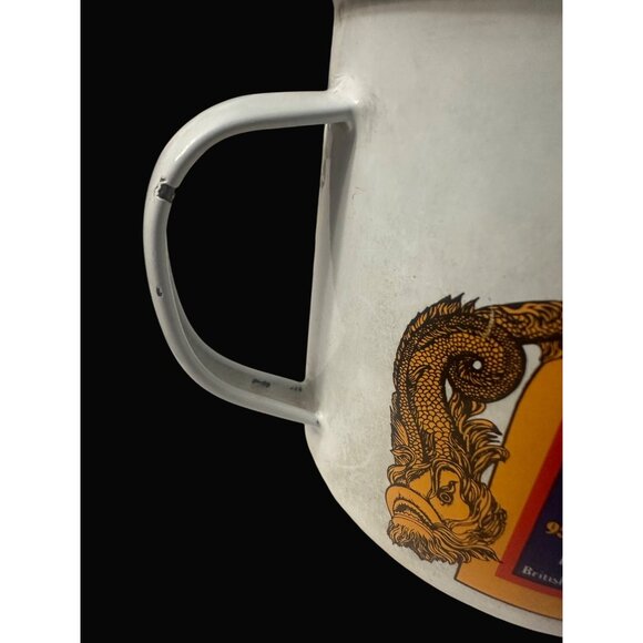 British Navy Pussers Rum Enamelware Mug With Handle 1.75L Hand Decorated Tortola - Picture 4 of 10